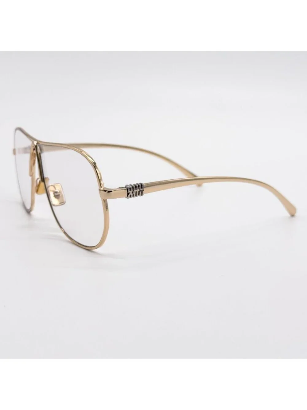 NEW MIU MIU SUNGLASSES MUA56S 5AK08N WOMEN GOLD MU A56S, SMU A56 EYEWEAR